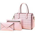 Leather Texture Good Factory Solid Colour Coffee Bag Set White for All Occasions