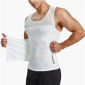 New Style Men Breathable Sportswear Workout Sleeveless Shirt Tank Tops Muscle Compression Vest with Abdomen Belt