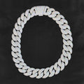 Nuoya High Quality 24mm Chunky Cuban Link Men Choker Jewelry Iced Out Full Diamond Cuban Link Chain Necklace for Women