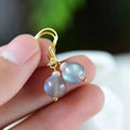 14k Gold Filled Natural Moonstone Freshwater Pearl Ear Drops Healing Crystal Gemstone Hand Made Earring Jewelry