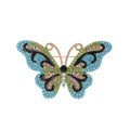 Full Rhinestone Butterfly Brooch for Women Suit Jewelry Blue Green Diamond Pins Birthday Gifts