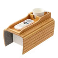 Anti-Slip Folding Side Table for Small Space Sofa Arm Tray Couch Arm Tray Clip on Arm Rest Table  Bamboo Armrest Tray