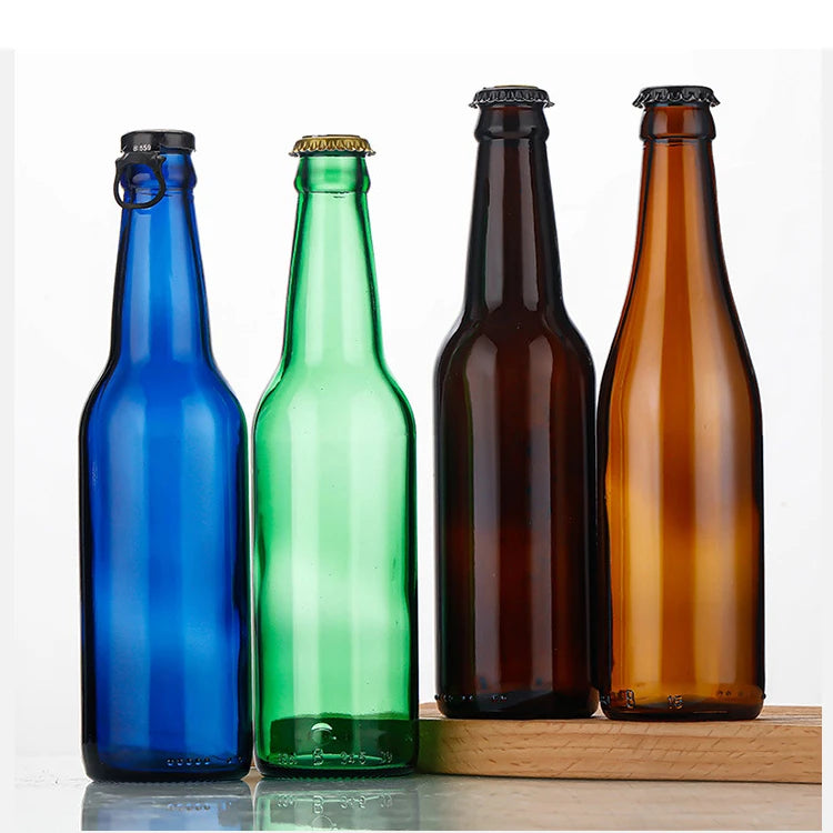 Customized Beer Bottle Wholesale 250ml 275ml 330ml 500ml Glass Beer Bottles Long Neck Beer Bottle