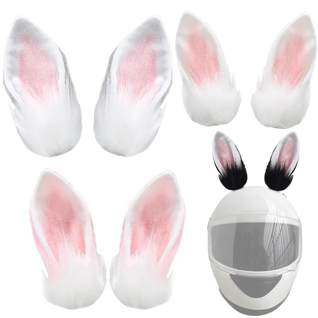 Hot Sale Long Rabbit Ears Helmet Accessories New Condition Decor for Ski Bike Motorcycle Helmets