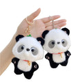 Decompression Toy Can Bubble Plush Panda Keychain Cartoon Panda Doll Bag Charm Kawaii Plushies Toys Peluches Stuffed Animal Toys