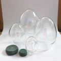 Clear Egg-Shaped Oval Glass Ball DIY Christmas Snow Globe Round White Dome Globe for Bar Mitzvah Gifting