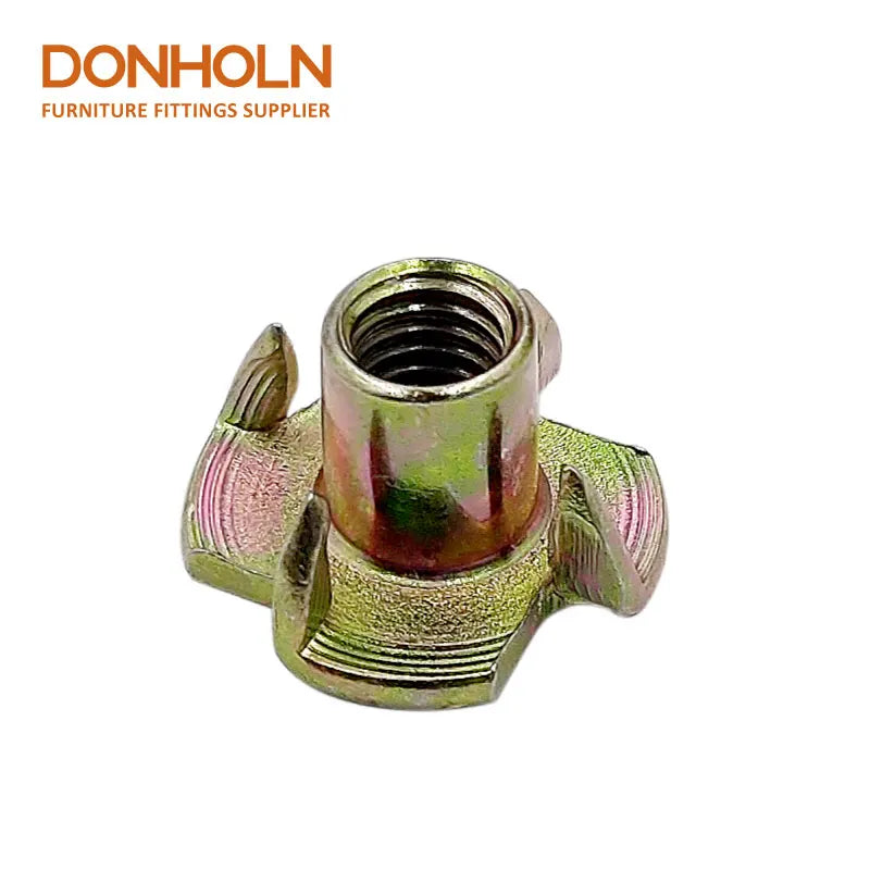 SC4307 Furniture Four Claw Nut M4 M6 M8 M10 M12 Stainless Steel Insert Tee Nut