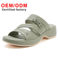 Luxury Quality  Women's Casual Non-slip Arch Support Buckle Beach Wedge Heel slippers Outdoor Beach Shoes Fashion Shoes Women