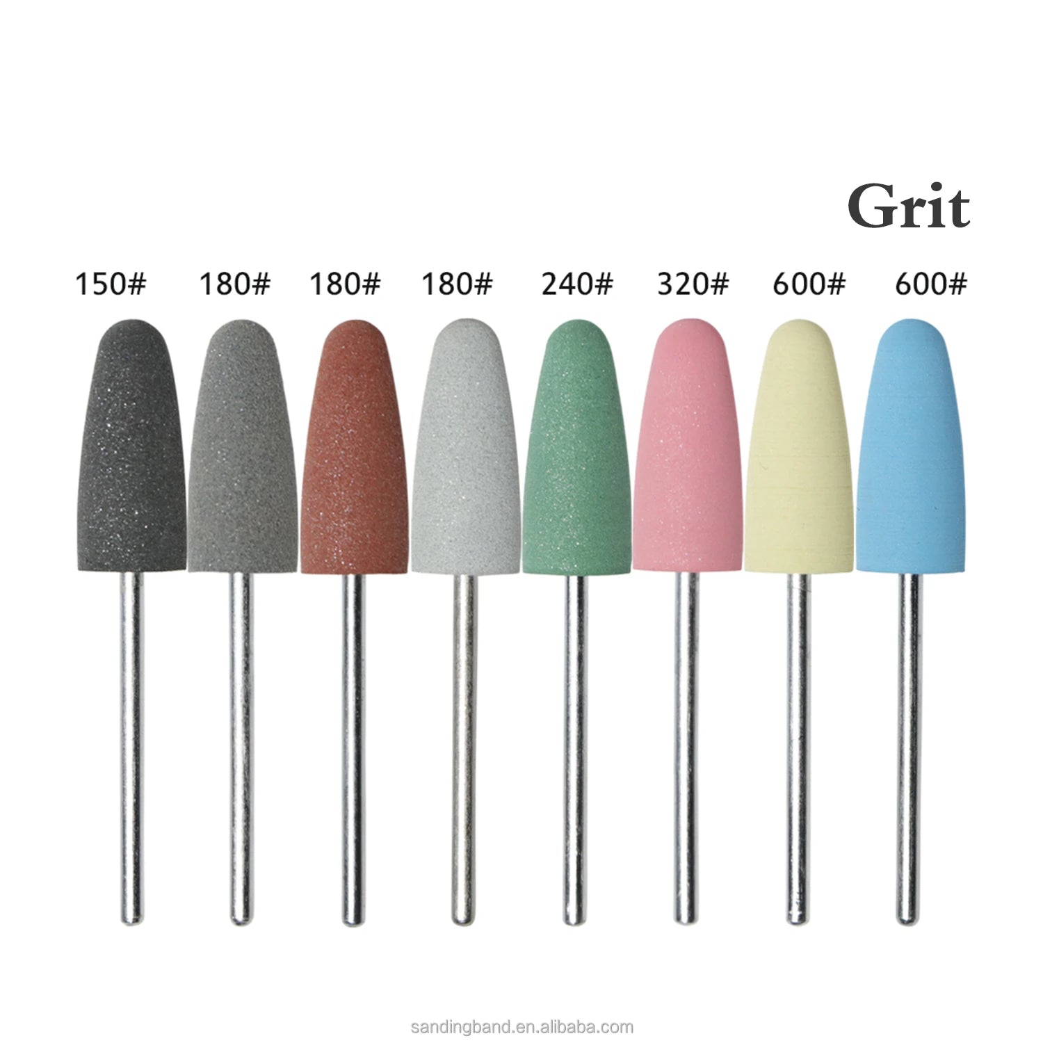 Wholesale Nail Drill Bit Supply Silicone Polisher Pink Electric Nail Drill Bit 3/32" Pedicure Nail Polish Tool