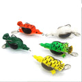 Latest Top Water soft frog lure duck shaped Simulation frog with double hook Crank wobbler for Fly Fishing Soft Tube Bait Sequin