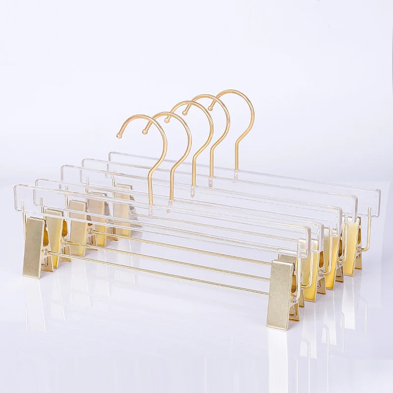 high quality Customized Acrylic Heavy Duty Clothes Hanger With Clips