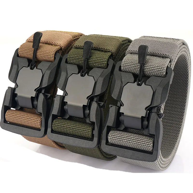 Factory Price 1.5 Inch Wide Mens Quick Release Magnetic Buckle Outdoor Golf Elastic Belt