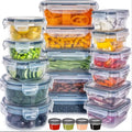 20pack Plastic Food Storage Container Microwave Dishwasher Safe Airtight Food Storage Container Set
