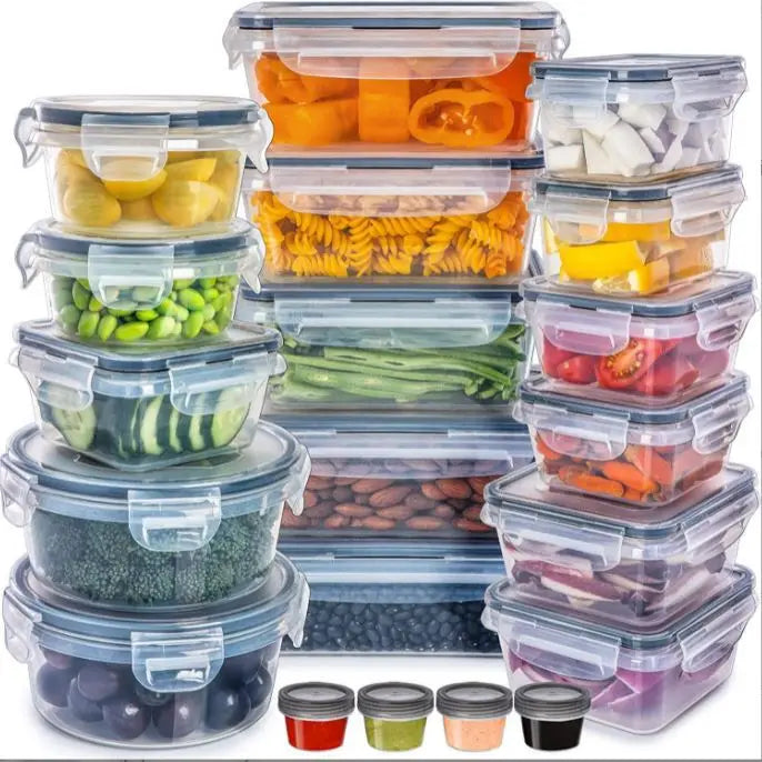20pack Plastic Food Storage Container Microwave Dishwasher Safe Airtight Food Storage Container Set