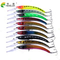Hengjia 15.5cm 16.3g Minnow Fishing Bait Wobblers Hard Plastic ABS Metal Fishing Lure for River Lake Stream Printed Condition