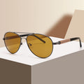 CONCHEN  Sunglasses Man Private Label logo Classic Metal Frame Wooden Sunglasses logo Wood Sun Glasses