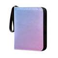MIO Zip 3 Ring Binder for Children Gradient Purple & Blue Trading Card Storage with Sleeves Indoor Card Collection Binder Holder