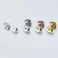 Hot Selling 925 Sterling Silver Gold Rose Gold Plating Earring Closure Stoppers Accessories Fittings Bowknot Ear Plug A0001