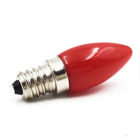 Factory Direct E12 LED Candle Bulb 1W Red Glass 110V 220V SMD2835 Red Light for Buddha Lotus God Lamp Decoration