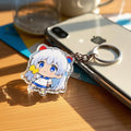 Personalised Stylish Cartoon Star Hologram Keychain UV Printed Customised Acrylic Anime Charm Laser Cut Clear Plastic Keychain