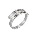 Engraving Ring Adjustable Opening Fashion Rings Double Layer Stainless Steel for Wedding Fine Jewelry for Women and Men Opp Bag