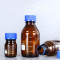 Laboratory Glassware Sealed Sample Reagent Bottle Clear Water Amber 1000ml 500ml Screw Cap Blue Custom Logo