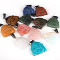 Huiying Wholesale Natural gemstone chakra buddha pendants Set Natural Healing Stone Crystal Pendant jewelry