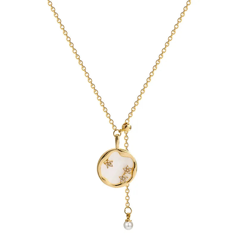 HOVANCI Gold Plated Chain Clavicle Choker Baroque Jewelry Women Natural Freshwater Pearl Necklace