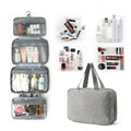 Portable Waterproof Folding Makeup Bag with Hanging Hook Bathroom Wash Bag Travel Cosmetic Bag