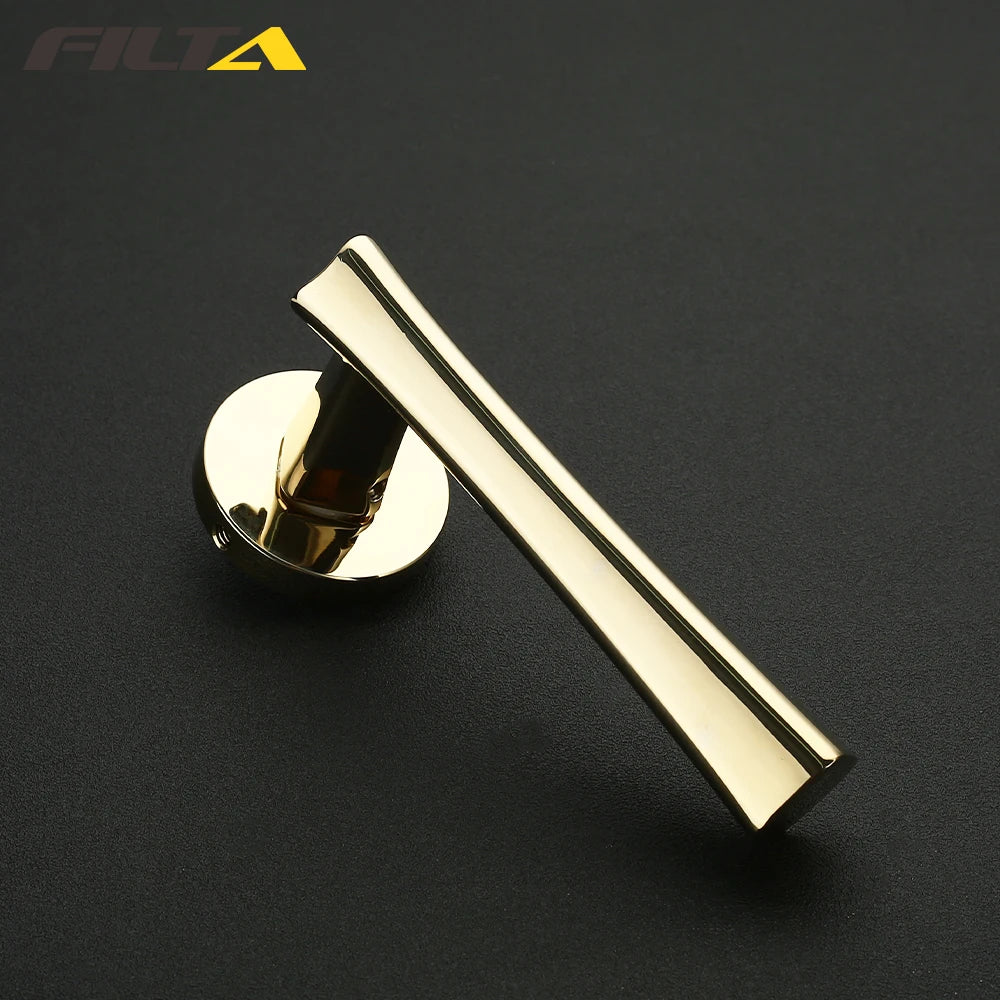 Filta Luxury Modern Design Interior Lever Door Handle Lock for Bathroom Door