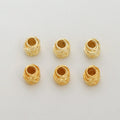 14K Gold Plated Alloy Ball Loose Beads Three-dimensional Pattern Spacer Beads Jewelry DIY Accessories Beads