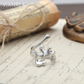 VIANRLA 925 Sterling Silver Wrap Adjustable Statement Rings for Women