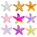 Shiny Sweet Cartoon Cute Star Colorful Leather PVC Sequin Starfish Hair Clips for Girls