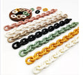 For RM081 18x24mm Resin Acrylic Bag Parts Handbag Replacement Shoulder Strap Ring Colorful Chain Buckles