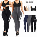 HEXIN Hot Sale High Waist Running Yoga Leggings Compression Gym Leggings Tummy Control Corset Bra Set for Women