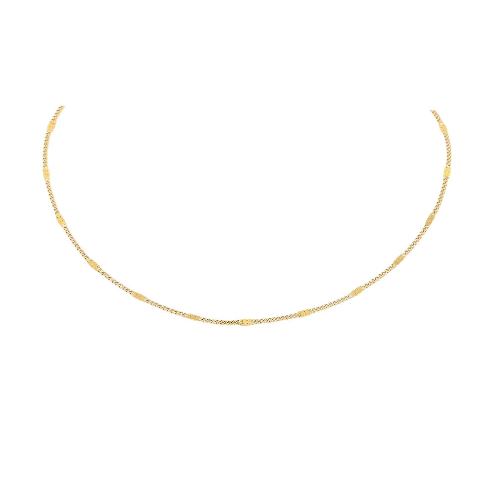 Minimalist Stainless Steel Clavicle Chain Medium Choker Necklace in Surprise Box Fashionable Jewelry