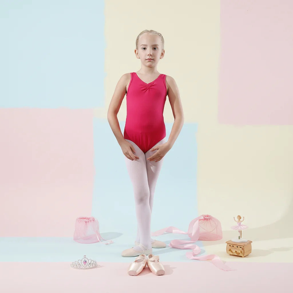 Cheapest Sleeveless Camisole Ballet Leotards Gymnastic Tank Top Kids Ballerina Bodysuit Dance Wear for Girls