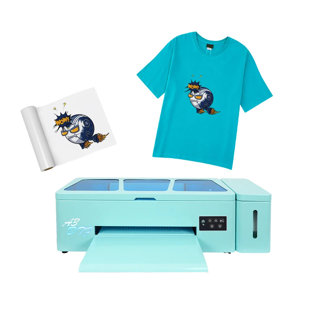 Erasmart Multifunctional A3 1390 DTF Printer Digital Inkjet Heat Transfer  Pet Film Printer  for Any Fabric with White Ink