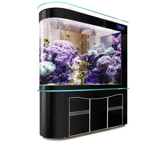 Custom Big Clear Glass Plastic Eco-Friendly Bullet Fish Tank 5L Capacity Bottom Filter for Home Aquarium Decorative Accessories
