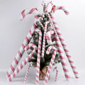 Christmas Decoration pink and White Candy Cane Christmas Tree Hanging Decoration Photo Props