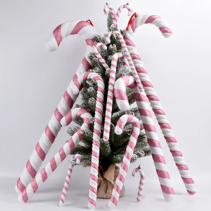 Christmas Decoration pink and White Candy Cane Christmas Tree Hanging Decoration Photo Props