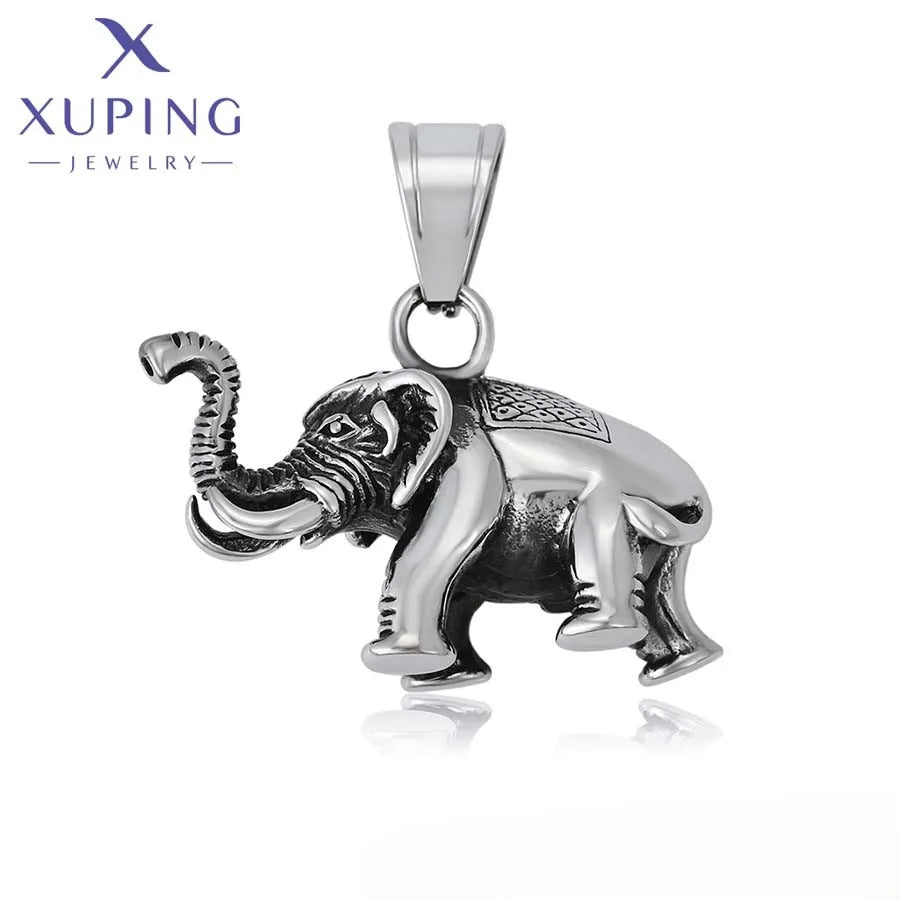 35269 XUPING JEWELRY  Black Gun Color Elegant Stainless Steel Neutral Korean Women's Fine Fashion Custom Pendant