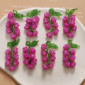 Dainty 46*18mm Purple Fruit Grape Long Pendant Handmade Seed Beads Dangle Charm for DIY Necklace Making Jewelry Accessories