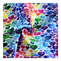 Heart Shape Digital Custom Printed Knitted Bamboo Cotton Spandex Jersey Fabric Stretch Dress Material for Girls Boys Valentine's