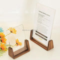 Rustic Wooden Photo Frames with Walnut Wood Base Free Acrylic Cover for Desktop Display 4 X 6  Horizontal Vertical