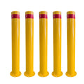 Carbon Steel Pole Satin/Mirror Finish Surface Mounted Bolt Down Fixed Static Parking Safety Yellow Bollard