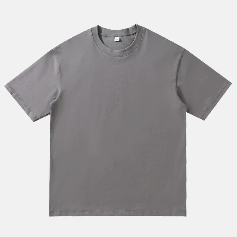 CARE Customizable OEM Logo Men's 100% Cotton T-Shirt Quick Dry Oversize Short Sleeve Crew Neck Wholesale Solid Pattern T-Shirts