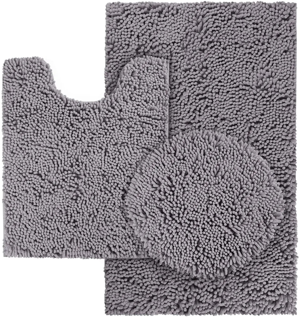 Microfiber PVC Quick Dry Bath Mats Super Soft Bathroom Toilet Rugs Bath Mats Sets Machine Made of Polyester for Bathroom Floor