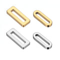 Hot Sale Wholesale Connectors Charms Stainless Steel Jewelry Elliptical Rectangle Accessories for DIY Bracelet Necklace