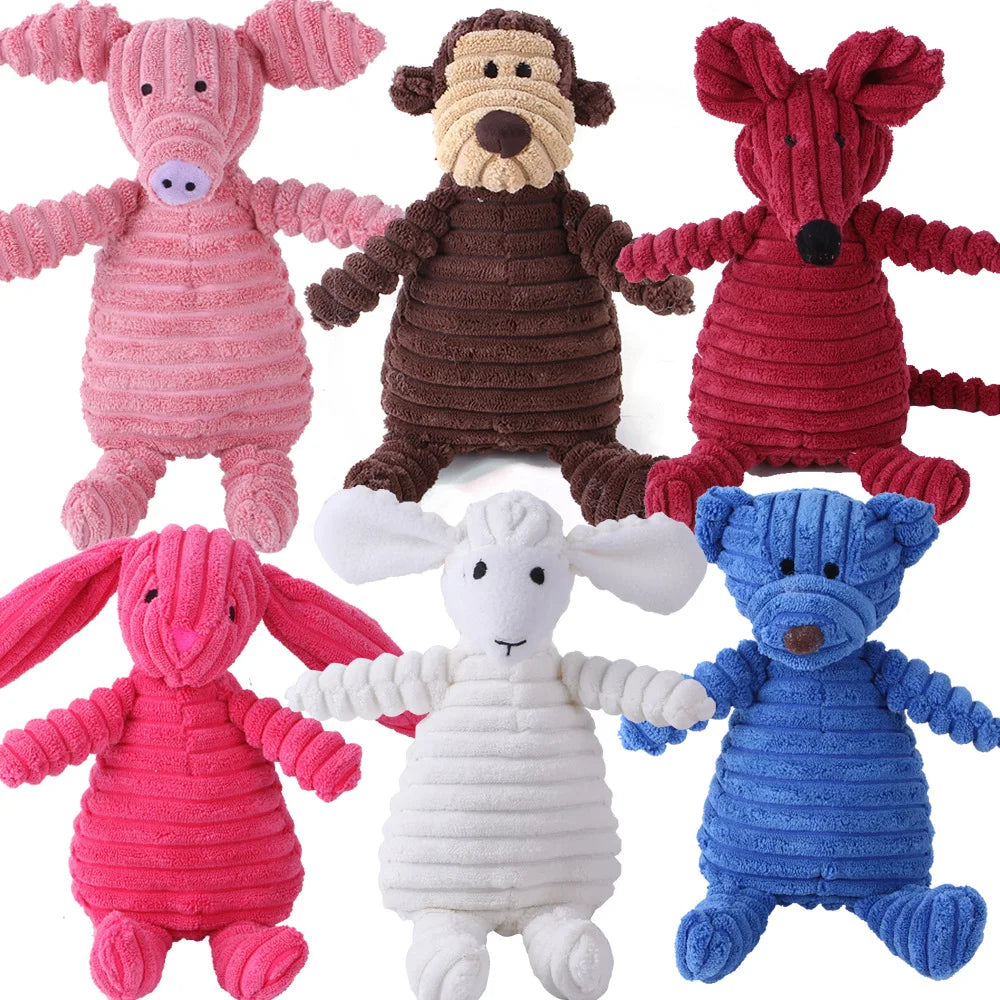 Hot Selling Chew Funny Molar Cleaning Dog Pet Toy  Animal Shape Plush Pet Puppy Squeaky Bite Resistant Pet Toys